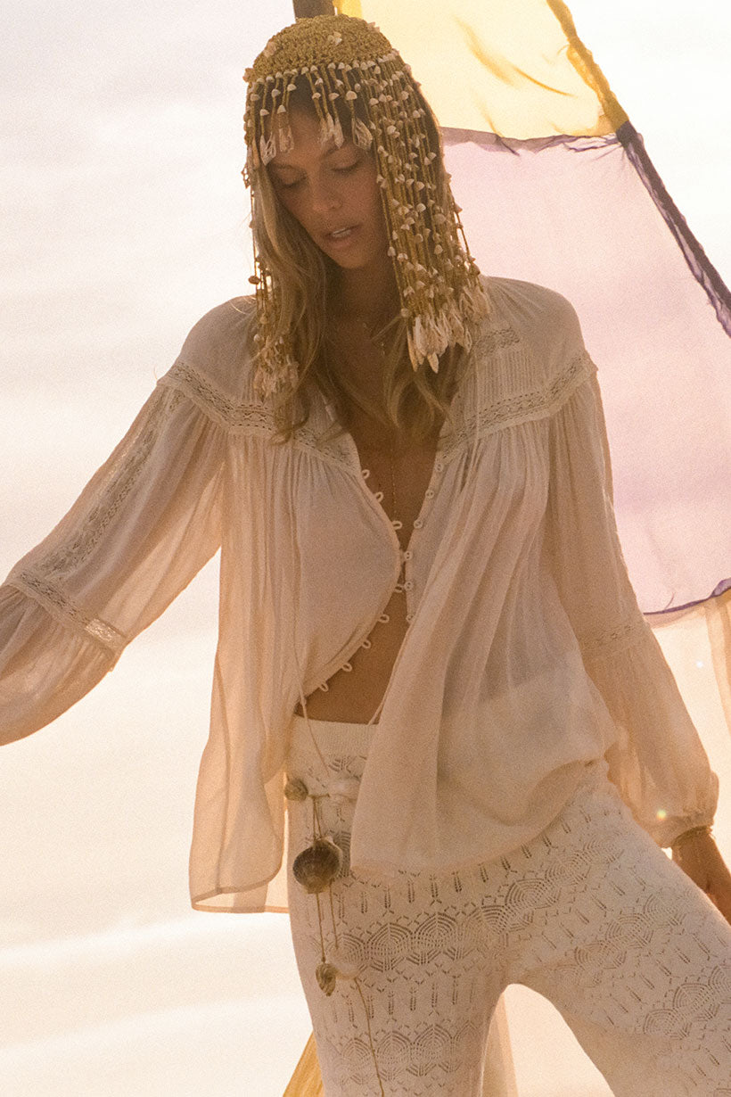 Spell Teodora Blouse - White Smoke – ZÓCALO