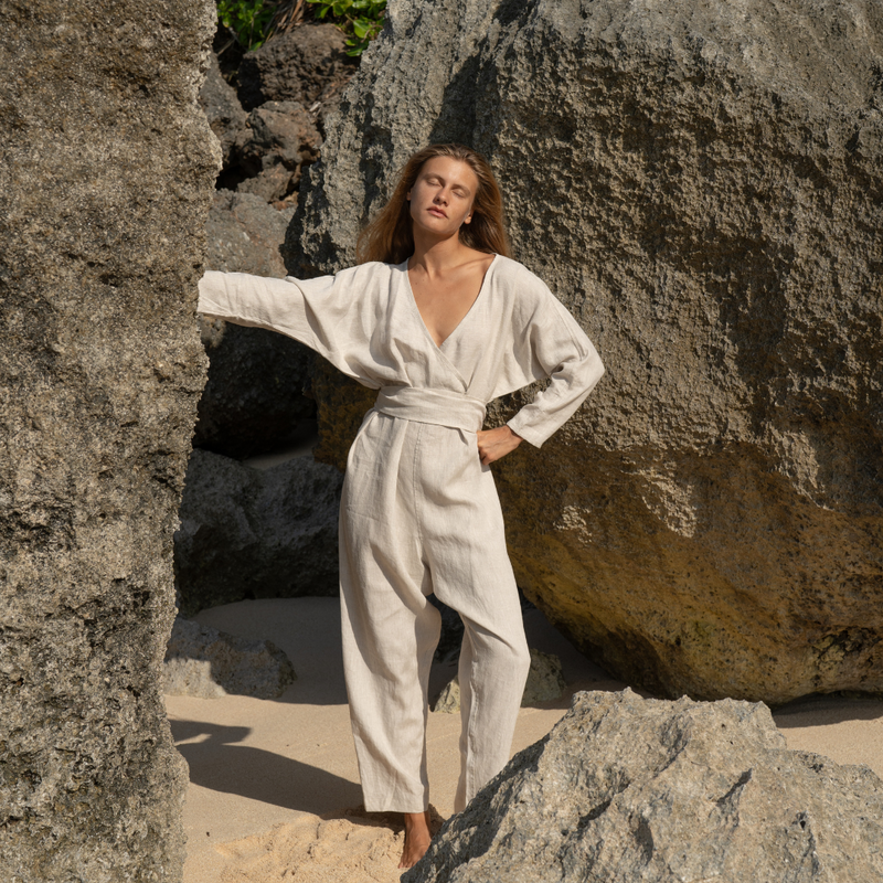 Avy & Co AD Linen Jumpsuit