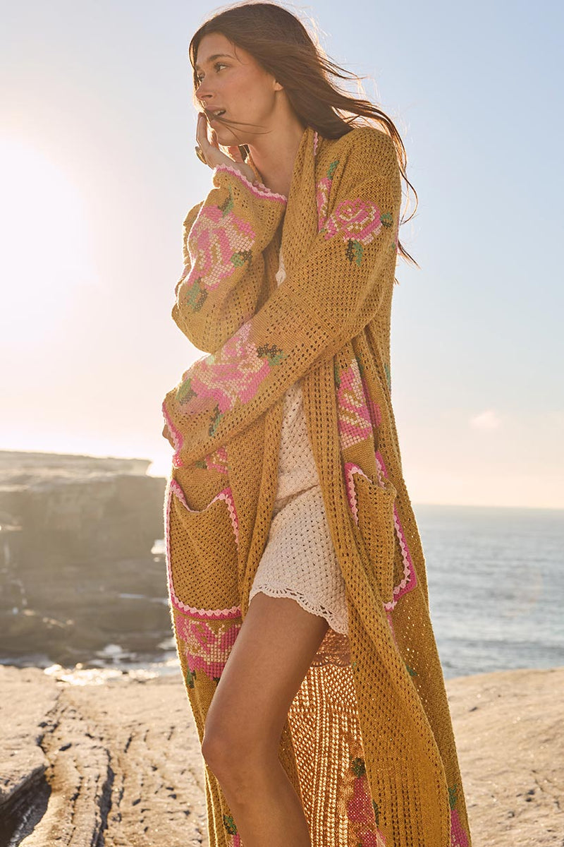 Spell Coastal Granny Maxi Cardigan – ZÓCALO