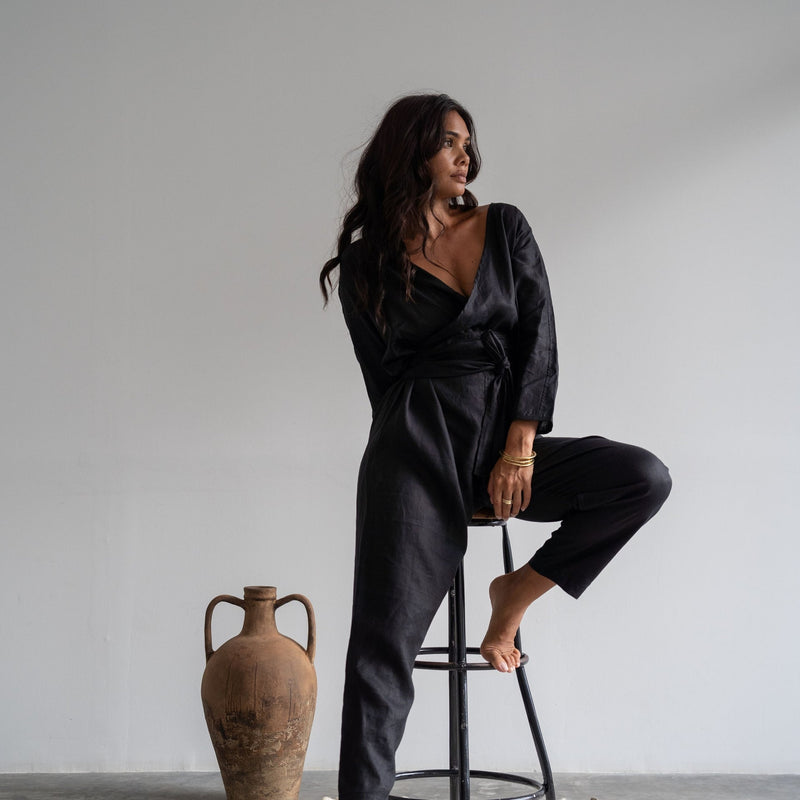 Avy & Co AD Linen Jumpsuit