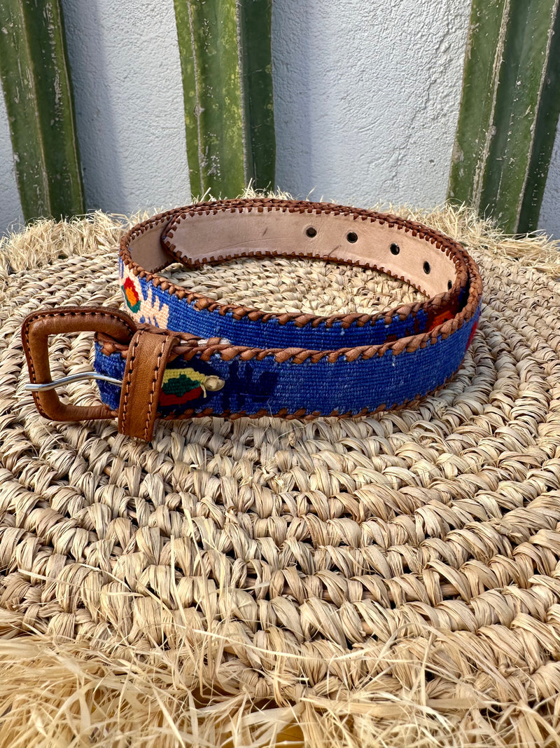 Mexican Embroidery Leather Belt Unisex