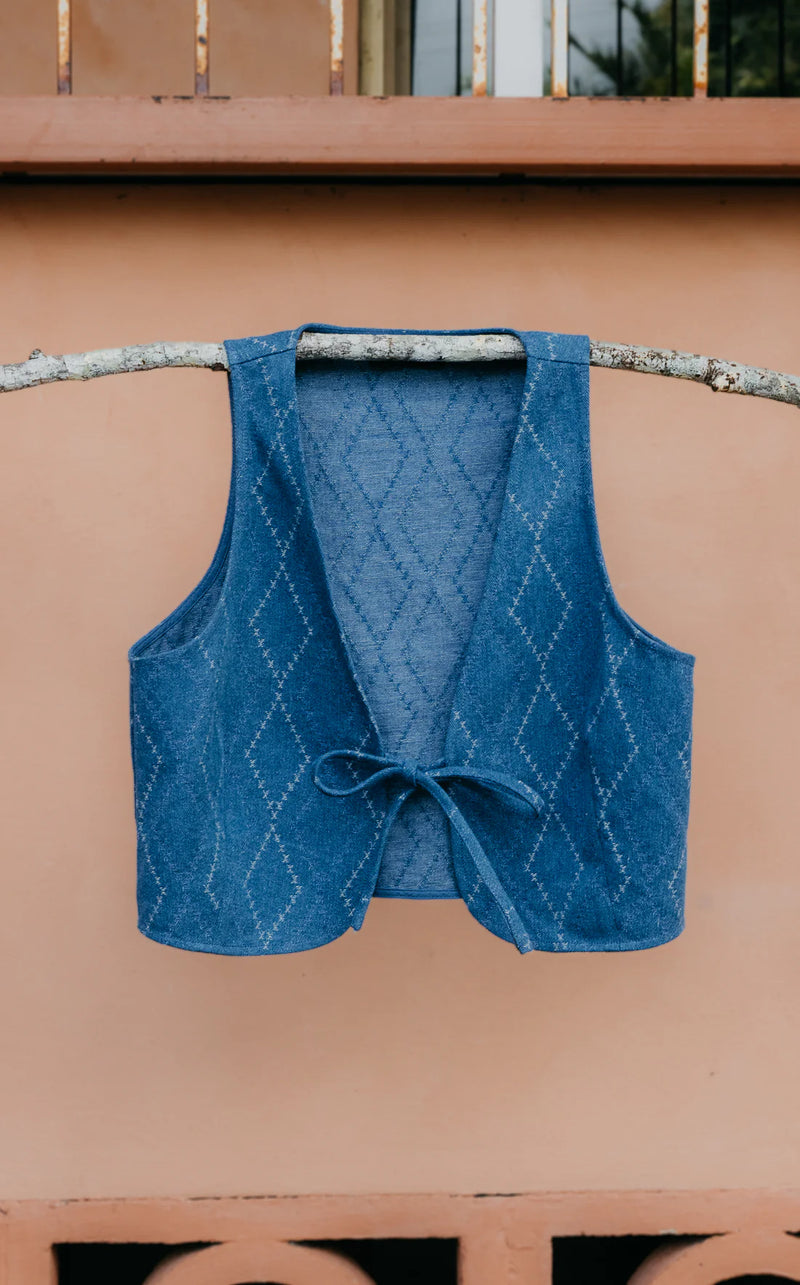 Ottway Denim Laced Vest O/S