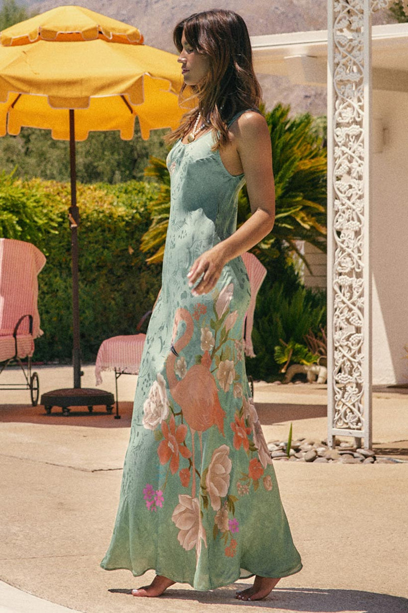 SPELL - Floridian Bias Dress Sage / XS | La Sirena SPELL - Floridian Bias Dress Sage / XS | La Sirena