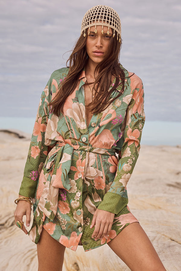 Spell Floridian Shirt Dress