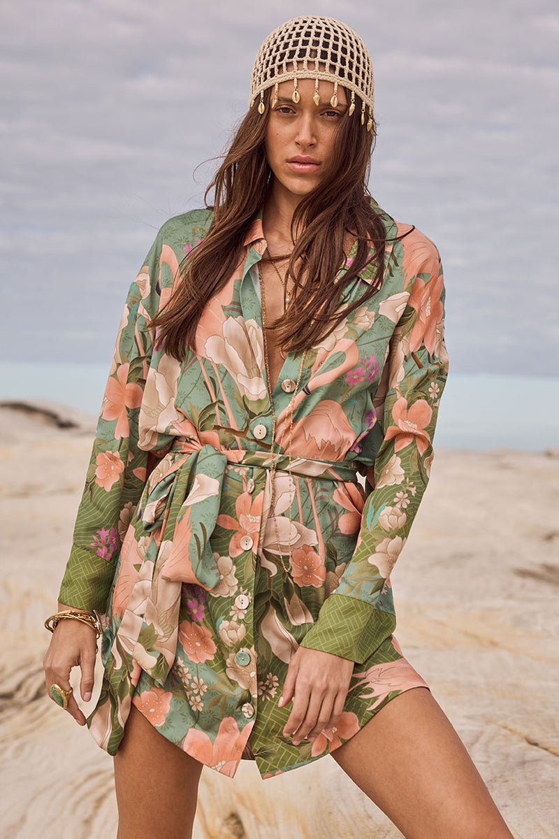 Spell Floridian Shirt Dress