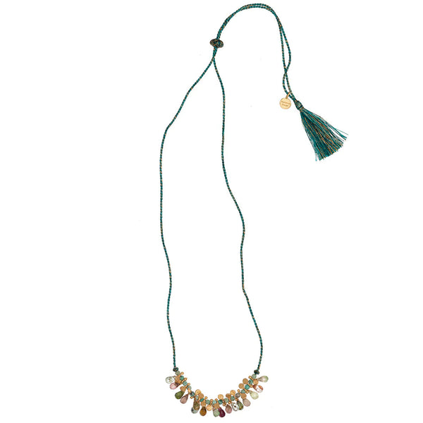 RT Turquoise Silk Necklace