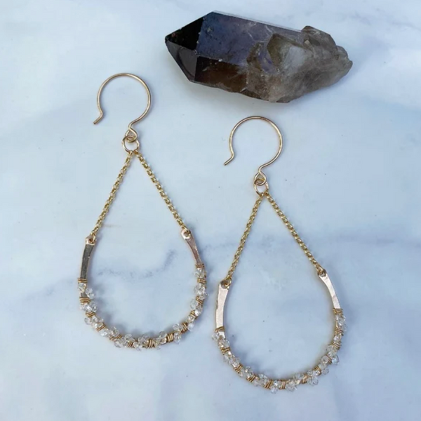 Nav Clear Arch Earrings