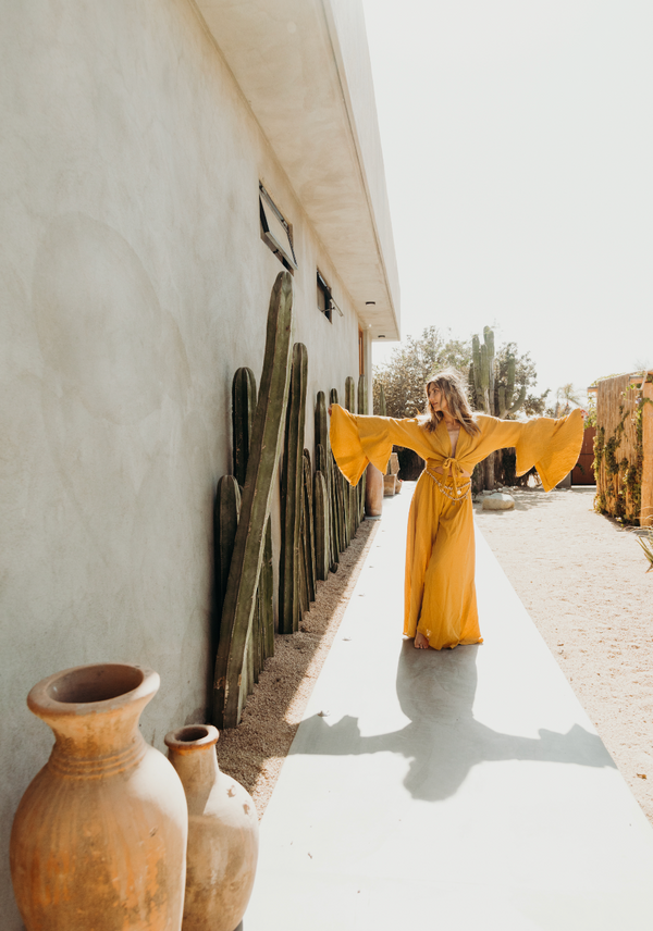 AC Wide Leg Pant - Yellow