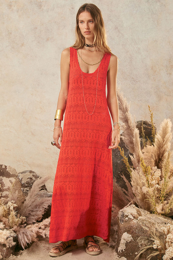 Spell Siesta Maxi Dress - Chilli