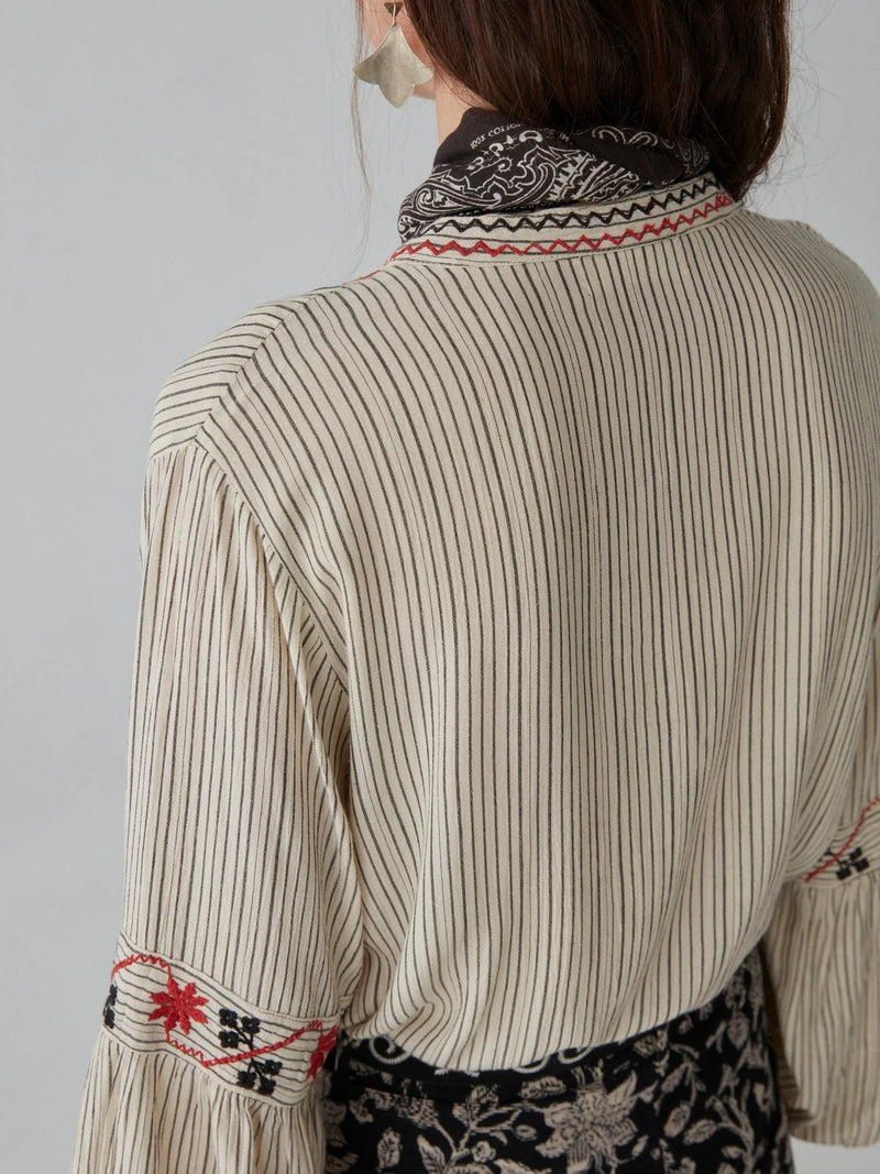 MH Tina Blouse - Wallflower Stripes