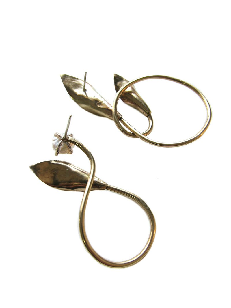 Zelik Bronze Lily Love Earrings