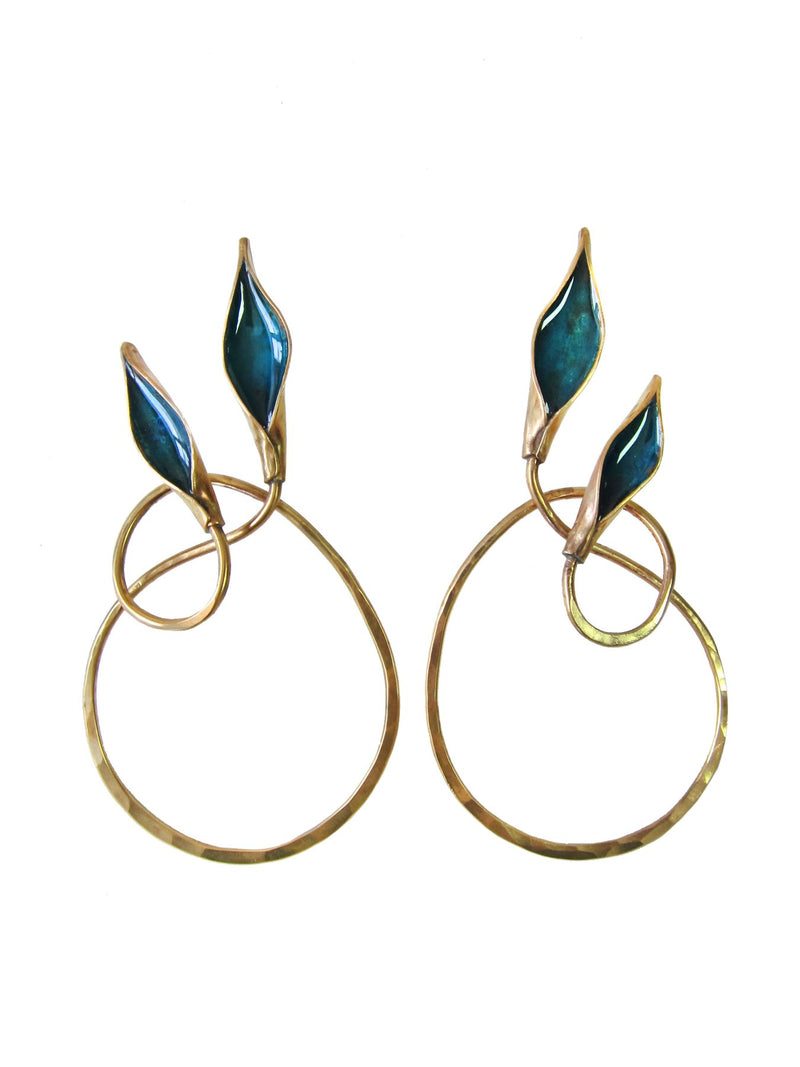 Zelik Eucalypt Twin Flame Earrings