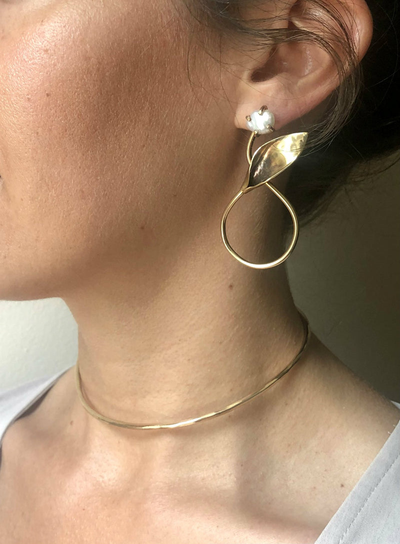 Zelik Bronze Lily Love Earrings