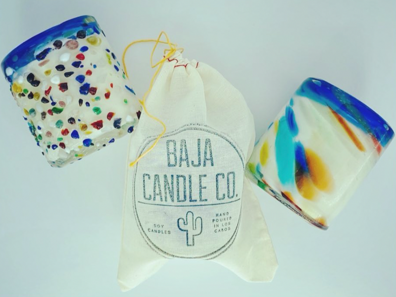 Baja -Blown Glass Candle