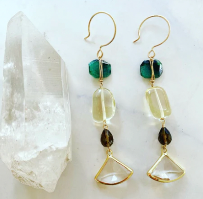 NAV - Emerald Drop Earrings