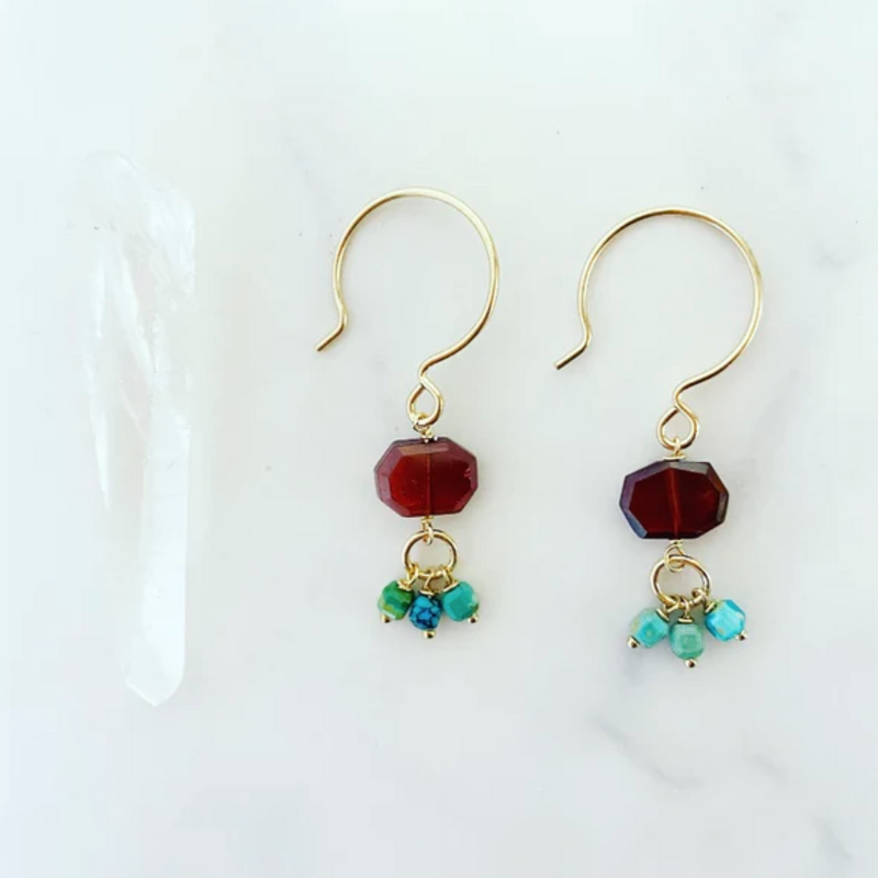 NAV - Garnet and Turquoise Drops
